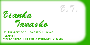 bianka tamasko business card